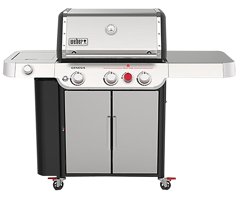 Weber GENESIS S-335 Series 35400001 Gas Grill, 39,000 Btu, Liquid Propane, 3-Burner, Enclosed Cabinet Storage