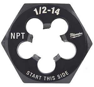 Milwaukee 49-57-5393 Threading Die, 1/2-14 Thread, NPT Thread, HCS