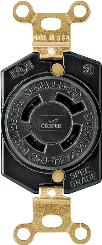 L1420R TWST LOCK RECPT20A 4WRE