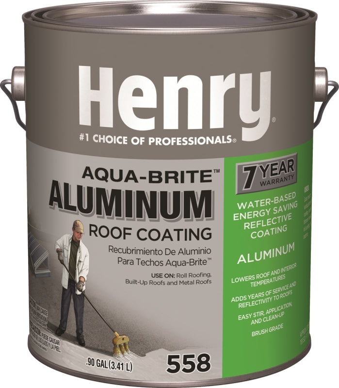 Henry HE558107 Roof Coating, Silver, 3.41 L Pail, Liquid
