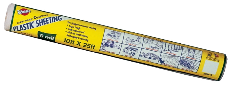 Carry-Home SP-6CH10-C Poly Film, 25 ft L, 10 ft W, Clear