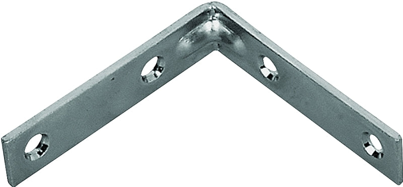 Prosource CB-Z02-013L Corner Brace, 2 in L, 2 in W, 5/8 in H, Steel, Zinc-Plated, 1.8 mm Thick Material