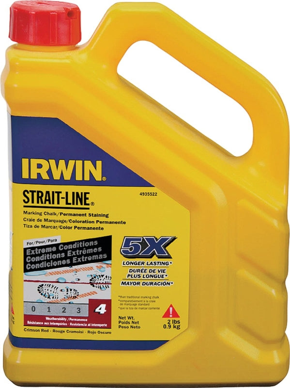 Irwin 4935522 Marking Chalk Refill, Crimson Red, Permanent
