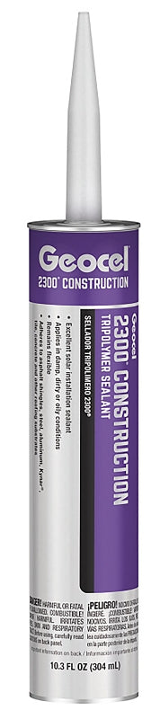 Geocel 2300 Series GC66102 Construction Tripolymer Sealant, Gray, 10.3 fl-oz Cartridge, 1/EA