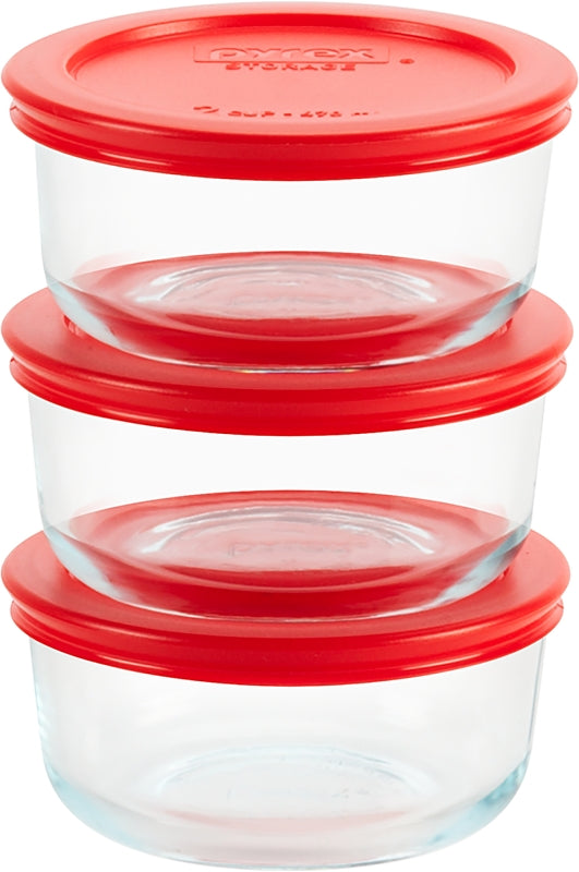 Corelle 1085657 6-Piece Food Container Set, Glass/Plastic