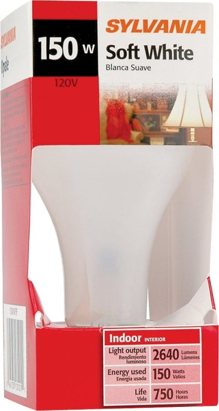 Sylvania 13101 Incandescent Lamp, 150 W, A21 Lamp, Medium E26 Lamp Base, 2640 Lumens, 2850 K Color Temp