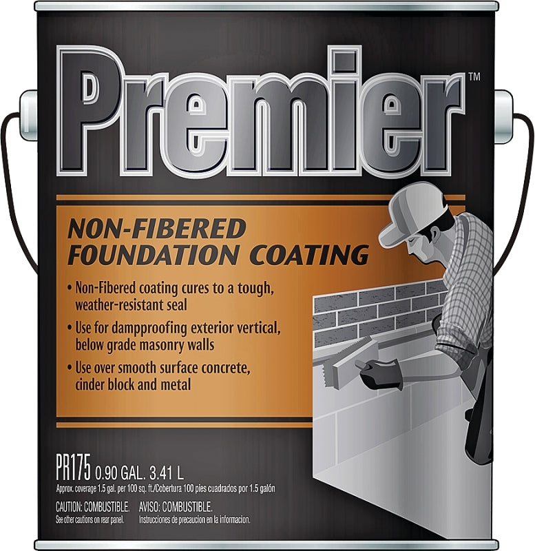 Henry PR175042 Foundation Coating, Black, Liquid, 0.9 gal Pail