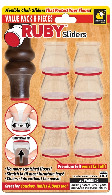 POCKET hose 15503-12 Ruby Slider, Rubber, Clear/Red, Felt/Rubber