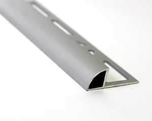 Emser Tile Signature Series ZBL347-410-10025-1 Quarter Circle Trim, Aluminum, Satin Silver