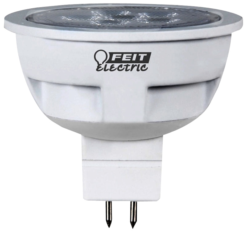 Feit Electric BPEXN/500/LEDG2/CAN LED Bulb, Track/Recessed, MR16 Lamp, 50 W Equivalent, GU5.3 Lamp Base, Dimmable, Clear