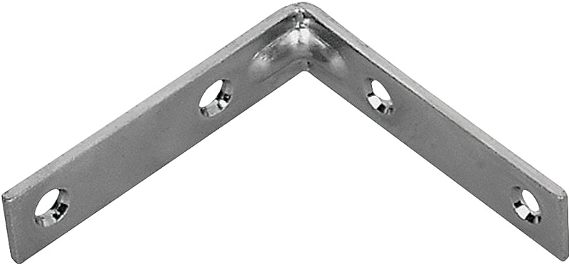 Prosource CB-Z025-013L Corner Brace, 2-1/2 in L, 2-1/2 in W, 5/8 in H, Steel, Zinc-Plated, 2 mm Thick Material