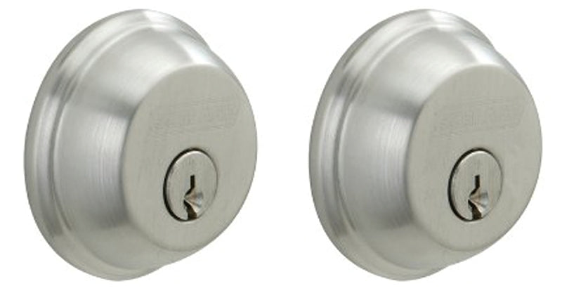 Schlage B62CSV626 Deadbolt, 1 Grade, SC1 Key, Metal, Satin Chrome, 2-3/8, 2-3/4 in Backset, C Keyway