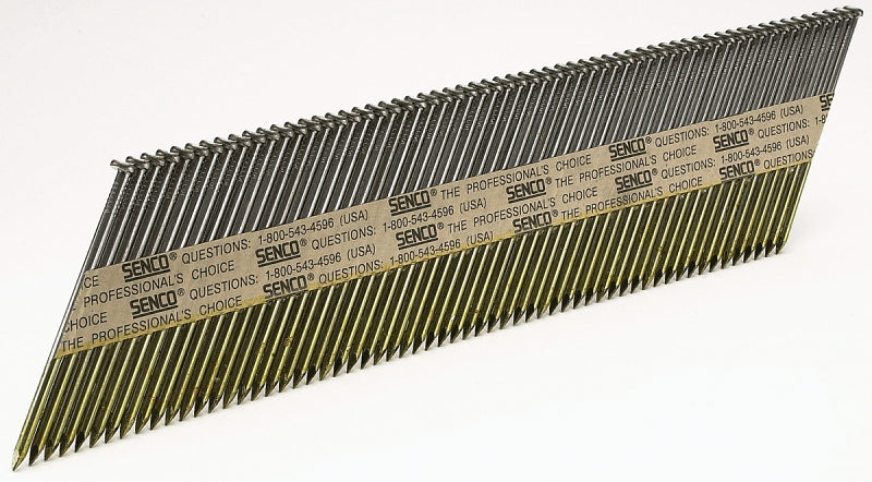 Senco K527APBXR Collated Nail, 3 in L, Steel, Bright Basic, Full Round Head, Smooth Shank, 500/BX