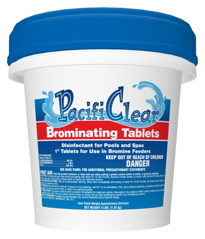 PacifiClear F038004032PC Brominating Sanitizer, 4 lb Pail, Tablet