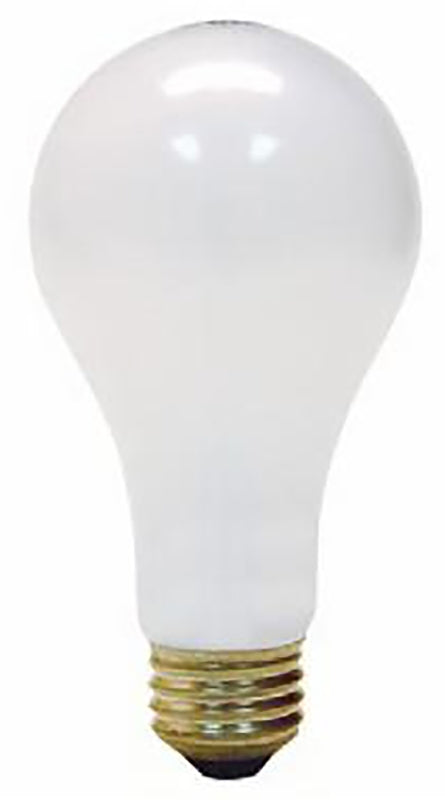 GE 11585 Light Bulb, 200 W, A21 Lamp, E26 Medium Lamp Base, 345 Lumens, 2800 K Color Temp, Soft White Light