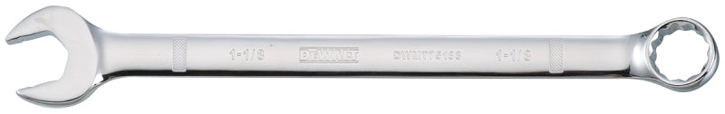 DeWALT DWMT75188OSP Combination Wrench, SAE, 1-1/8 in Head, 15-9/16 in L, 12-Point, Chrome, Comfort-Grip Handle