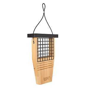 Nature's Way CWF1 Bird Feeder, Tail-Prop, Cedar/Steel, Multi-Color, 14 in H, Hanging Mounting