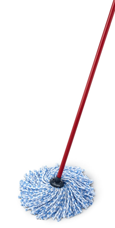 Vileda SuperMop 153029 String Mop, 6.3 in Headband, 57-1/2 in L, Cotton/Microfiber Mop Head, Blue Mop Head