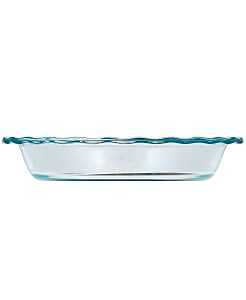 Pyrex 1085800 Pie Plate, 56 oz, 9-1/2 in ID x 11-1/4 in OD Dia, 9-1/2 in OAL, Glass, Clear, Dishwasher Safe: Yes