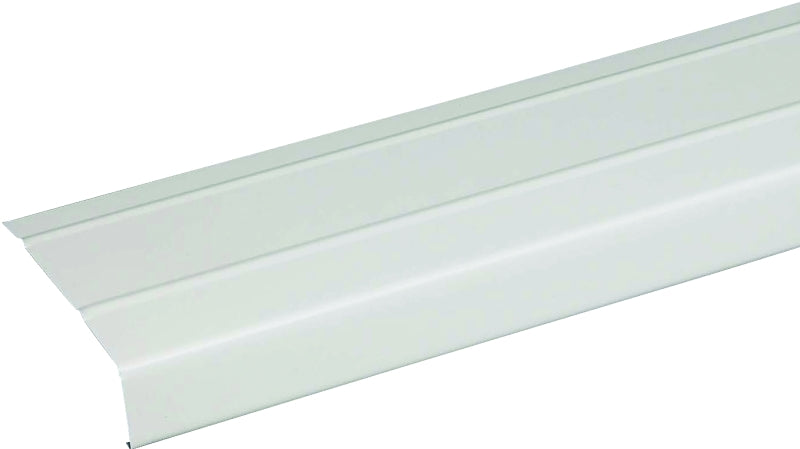 Amerimax 77106 Fascia Trim, 12 ft L, 4 in W, 0.0175 Gauge, Aluminum, White, Enamel