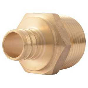 SharkBite UC139LFA Adapter, 3/4 x 1 in, Barb x MIP, Brass, 200 psi Pressure