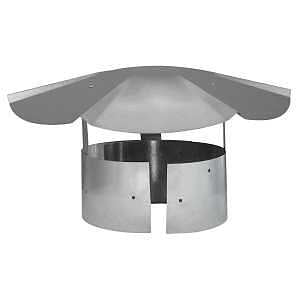 Imperial GV2039 Adjustable Rain Cap, 12-1/4 in Dia, Steel, Silver, Galvanized, Fits Duct Size: 5 to 7 in