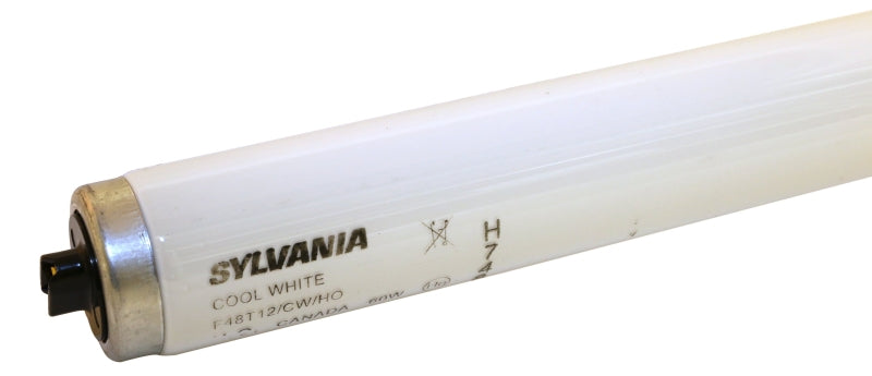Sylvania 25201 Fluorescent Bulb, 60 W, T12 Lamp, Recessed Double Contact Lamp Base, 4050 Lumens, 4150 K Color Temp