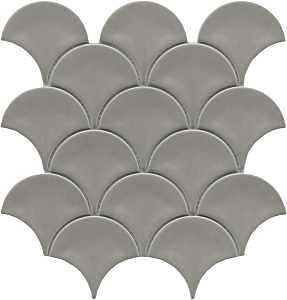 Emser Tile Reward Series F27REWADO1011MFN Porcelain Mosaic Tile, 11 in L Tile, 10 in W Tile, Pressed Edge, Fan Pattern