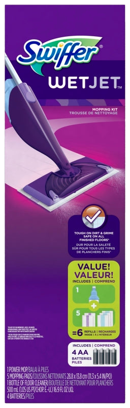 Swiffer WetJet 92811 Sweeper Starter Kit, Synthetic Mop Head