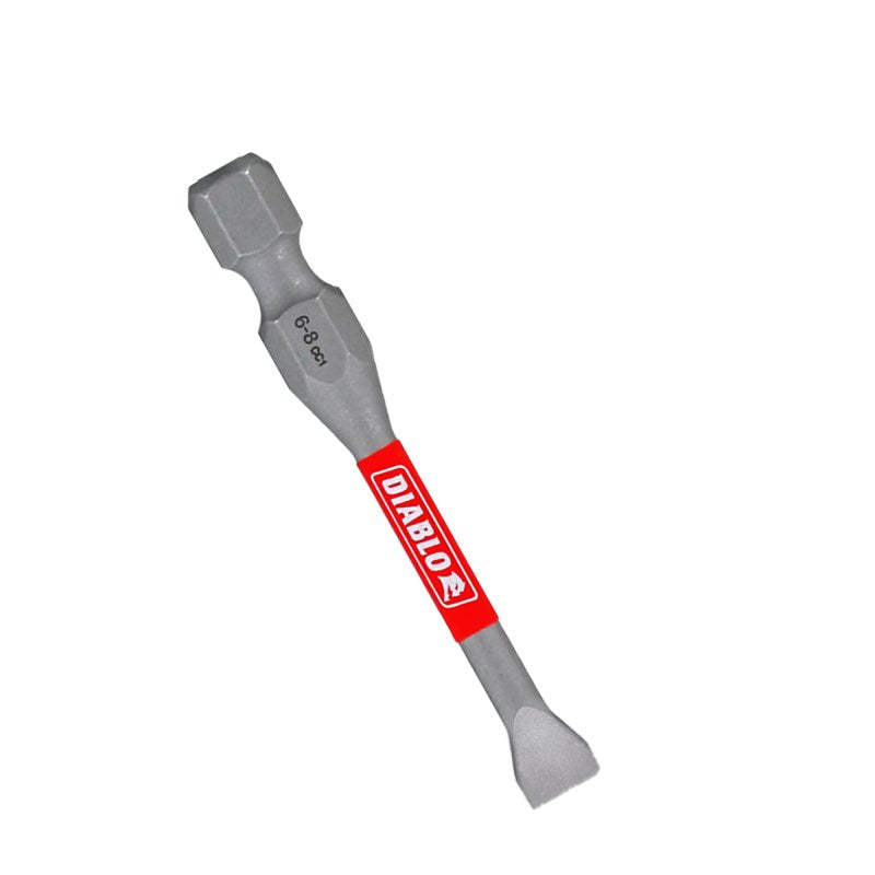 Diablo DSL682P2 Drive Bit, #6 to 8 Drive, Slotted Drive, 1/4 in Shank, Hex Shank, 2 in L