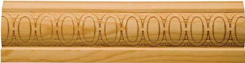 Waddell MLD362 Base Moulding, 96 in L, 3-1/8 in W, Plastic