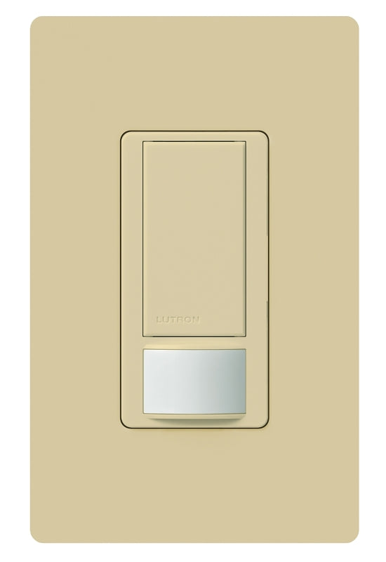 Lutron Maestro MS-OPS2H-IV Sensor Switch, 2 A, 120 V, 1 -Pole, Motion Sensor, 180 deg Sensing, 30 ft Sensing