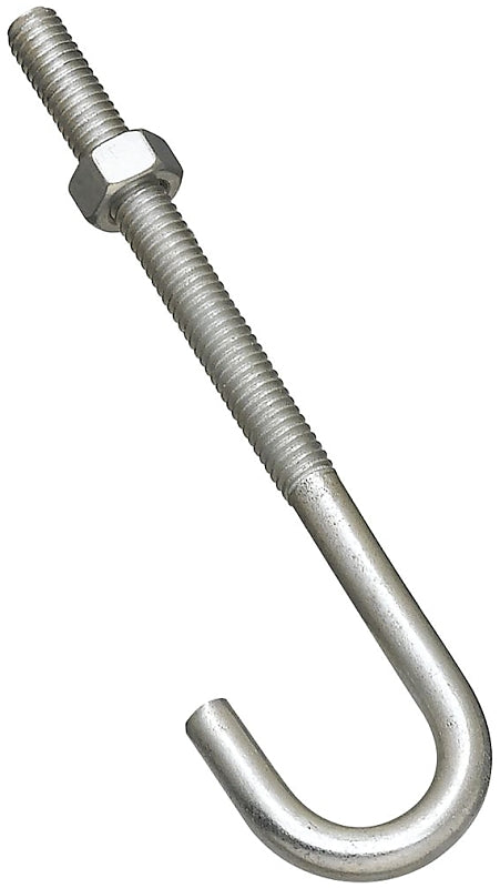National Hardware 2195BC Series N232-926 J-Bolt, 5/16 in Thread, 3 in L Thread, 5 in L, 160 lb Working Load, Steel, Zinc