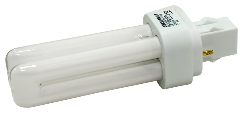 Sylvania 20480 Compact Fluorescent Bulb, 13 W, T4 Lamp, GX23 Lamp Base, 671 Lumens, 2700 K Color Temp, Soft White Light