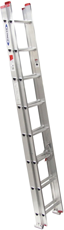 Werner D1116-2 Extension Ladder, 15 ft H Reach, 200 lb, Aluminum