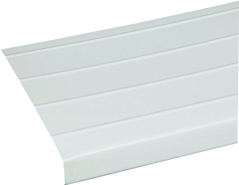 Amerimax 77104 Fascia Trim, 12 ft L, 8 in W, 0.0112 Gauge, Aluminum, White, Enamel