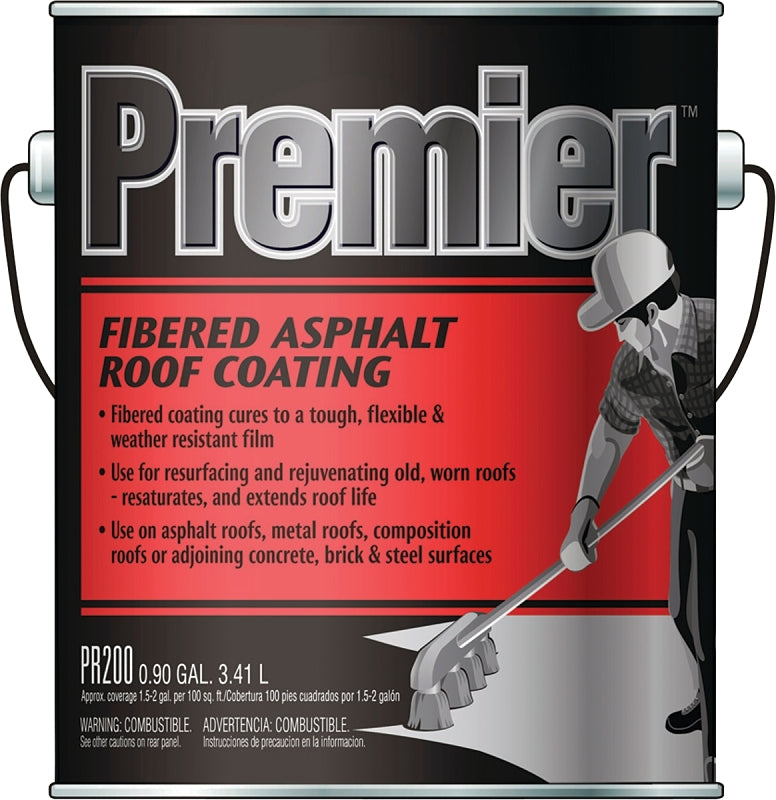 Henry PR200042 Roof Coating, Black, 3.41 L Can, Liquid
