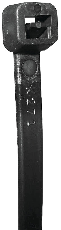 Tradeselect CTS11WP500 Cable Tie, 2.76 in Max Bundle Dia, Nylon, Black