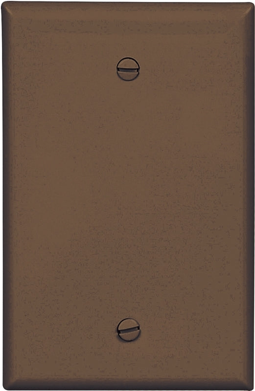 Arrow Hart PJ13B Wallplate, 3-1/2 in L, 1/4 in W, 1 -Gang, Polycarbonate, Brown, High-Gloss, Screw Mounting