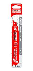 Diablo DS0614BF5C Reciprocating Saw Blade, 1 in W, 6 in L, 14/18 TPI, Bi-Metal Cutting Edge