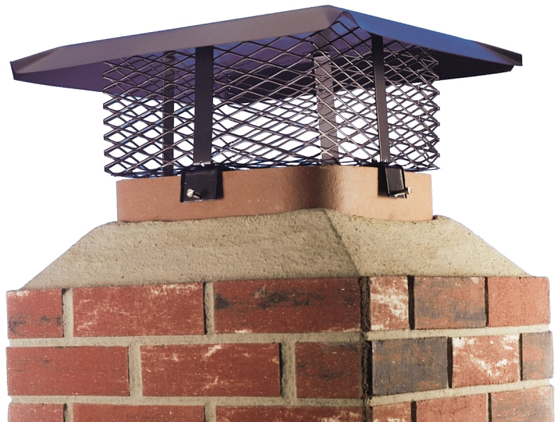 Shelter SCADJ-L-C Adjustable Chimney Cap, Steel, Black, Powder-Coated, Fits Duct Size: 19-1/2 x 9-1/4 x 24.6 in