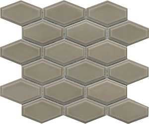 Emser Tile Reward Series F27REWATA1011MHW Porcelain Mosaic Tile, 11 in L Tile, 10 in W Tile, Pressed Edge, Taupe