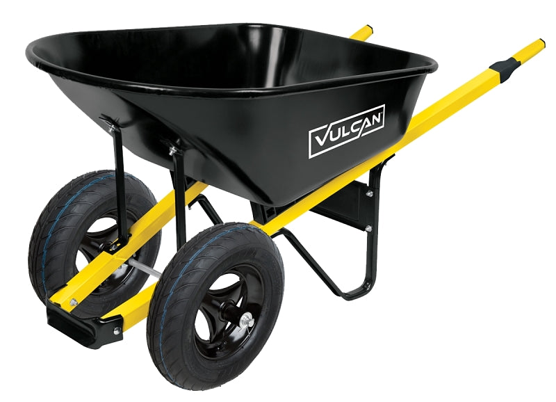 Vulcan Wheelbarrow Kit, 6 cu-ft Volume, Steel, 2 -Wheel, Pneumatic Wheel, 16 in Wheel