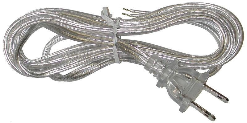 Atron LA948 Lamp Cord, 18 AWG Wire, 2-Conductor, 6 ft L, Clear Sheath