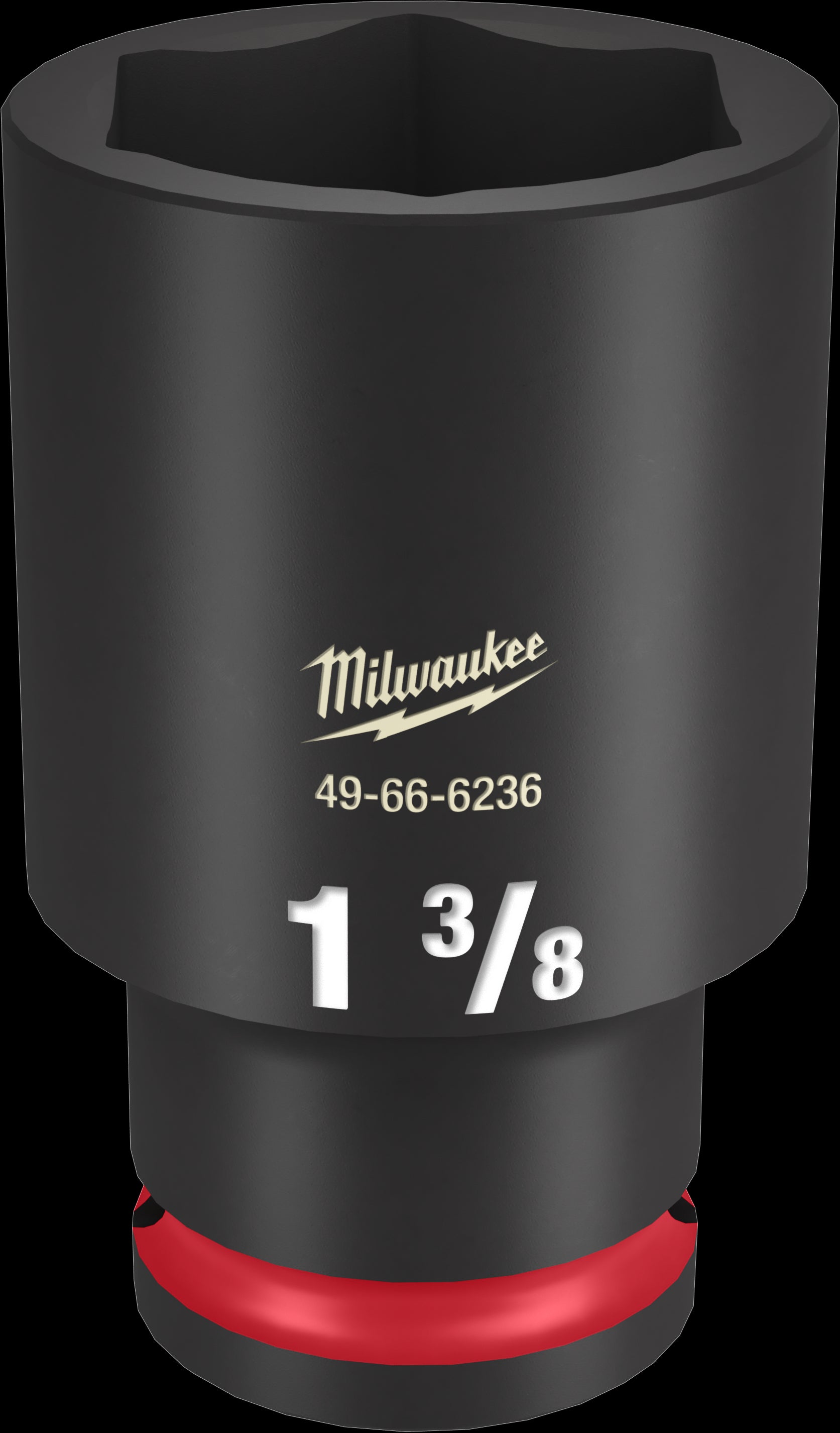 Milwaukee SHOCKWAVE Impact Duty Series 49-66-6236 Deep Impact Socket, 1-3/8 in Socket, 1/2 in Drive, Square Drive