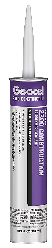 Geocel 2300 GC66100 Construction Tripolymer Sealant, Clear, 10.3 fl-oz Cartridge