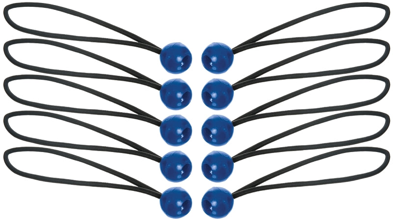 Keeper 06344 Bungee Cord, 5/32 in Dia, 12 in L, Rubber, Toggle Ball End