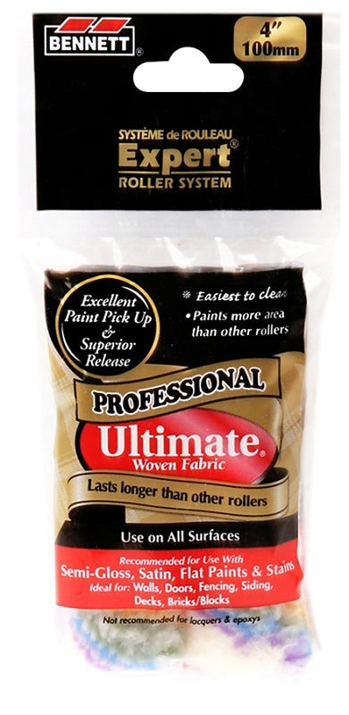 BENNETT 2X4 B/G Paint Roller Refill, 12 mm Thick Nap, 100 mm L, Polyamide Cover