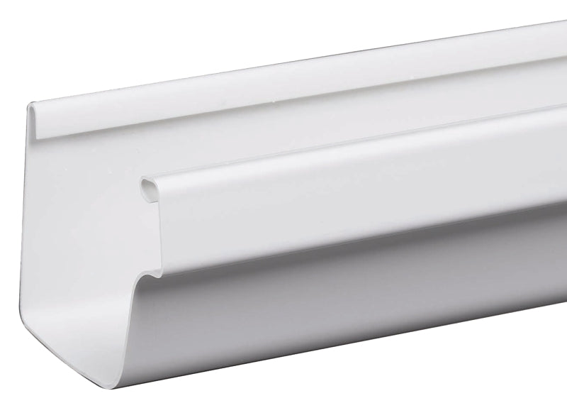 Amerimax M0573 Roofing Gutter, 10 ft L, 5 in W, Vinyl, Traditional White