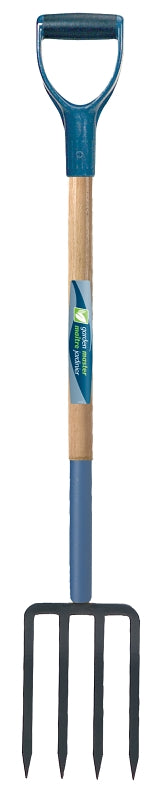 Garant GDM410D Spading Fork, 10 in L Tines, 4-Tine, Steel Tine, Hardwood Handle